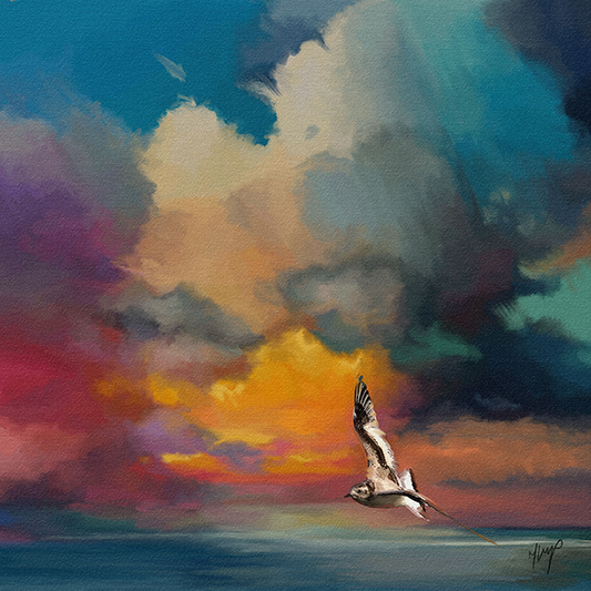 Golden Sunset Open Edition print of a glowing sunset landscape